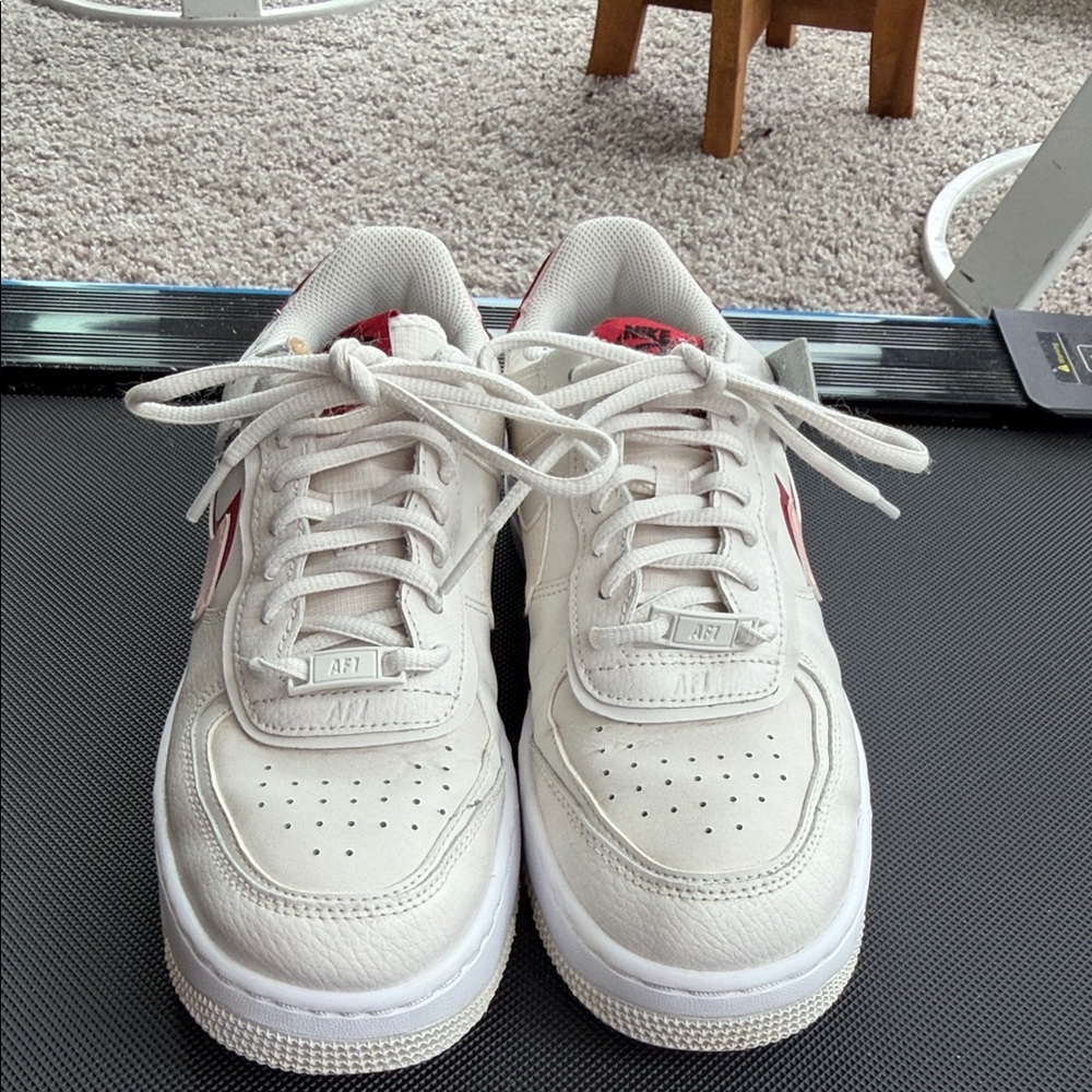 Nike AF1 Shadow Sneakers in White, Pink and Red - Picture 3 of 7
